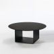 Table basse noire Ø 100 cm REFLEX Kendo, plateau graphite