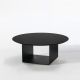 Table basse noire Ø 100 cm REFLEX Kendo, plateau noir
