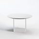 Table basse blanche Ø 70 cm  REFLEX Kendo, plateau blanc