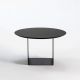 Table basse noire Ø 70 cm  REFLEX Kendo, plateau graphite