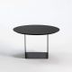 Table basse noireØ 70 cm  REFLEX Kendo, plateau noir