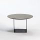 Table basse noire Ø 70 cm  REFLEX Kendo, plateau pierre