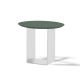 Table d'appoint blanche REFLEX Kendo, plateau laqué olive