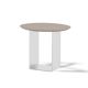 Table d'appoint blanche REFLEX Kendo, plateau laqué taupe