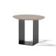 Table d'appoint noire REFLEX Kendo, plateau laqué  taupe