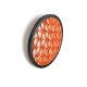 Applique LED noire CERVANTES LZF, finition hêtre orange