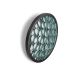 Applique LED noire CERVANTES LZF, finition hêtre turquoise