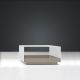 Module table basse blanc KOBO Kendo, base taupe