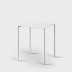 Guéridon table d'appoint TRAZO Kendo, coloris blanc