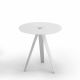 Table d'appoint ronde TRIA Kendo coloris blanc