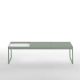 Table basse TRAY 120 cm Kendo, structure menthe, plateau blanc