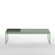 Table basse TRAY 120 cm Kendo, structure menthe, plateau olive