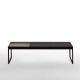 Table basse TRAY 120 cm Kendo, structure noire, plateau taupe