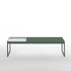 Table basse TRAY 120 cm Kendo, structure olive, plateau blanc