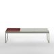 Table basse TRAY 120 cm Kendo, structure pierre, plateau tuile