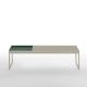 Table basse TRAY 120 cm Kendo, structure sable, plateau olive