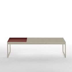 Table basse TRAY 120 cm Kendo, structure sable plateau tuile