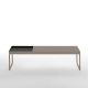 Table basse TRAY 120 cm Kendo, structure taupe, plateau graphite