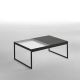 Table basse TRAY 80 cm Kendo, structure graphite, plateau blanc
