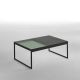 Table basse TRAY 80 cm Kendo, structure graphite, plateau menthe