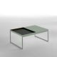 Table basse TRAY 80 cm Kendo, structure menthe, plateau graphite