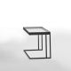 Table d'appoint TRAY Kendo, structure ardoise, plateau blanc