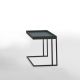 Table d'appoint TRAY Kendo, structure ardoise, plateau brouillard