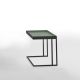Table d'appoint TRAY Kendo, structure ardoise, plateau menthe