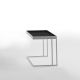 Table d'appoint TRAY Kendo, structure blanche, plateau ardoise