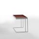 Table d'appoint TRAY Kendo, structure blanche, plateau tuile
