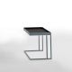 Table d'appoint TRAY Kendo, structure brouillard, plateau graphite