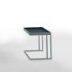 Table d'appoint TRAY Kendo, structure brouillard, plateau océan