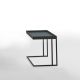 Table d'appoint TRAY Kendo, structure graphite, plateau brouillard