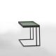 Table d'appoint TRAY Kendo, structure graphite, plateau menthe
