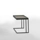 Table d'appoint TRAY Kendo, structure graphite, plateau pierre