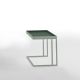 Table d'appoint TRAY Kendo, structure menthe, plateau olive