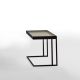 Table d'appoint TRAY Kendo, structure noire, plateau sable