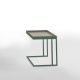 Table d'appoint TRAY Kendo, structure olive, plateau sable