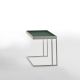 Table d'appoint TRAY Kendo, structure pierre, plateau olive