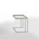 Table d'appoint TRAY Kendo, structure sable, plateau blanc