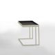 Table d'appoint TRAY Kendo, structure sable, plateau graphite