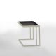 Table d'appoint TRAY Kendo, structure sable, plateau graphite