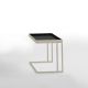 Table d'appoint TRAY Kendo, structure sable, plateau noir