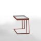 Table d'appoint TRAY Kendo, structure tuile, plateau blanc