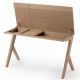 Bureau chêne BECO 130 cm Kendo, plateau relevable