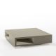 Table basse carrée sable VERA Kendo, niche laquée sable