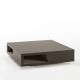 Table basse carrée taupe VERA Kendo, niche laquée taupe