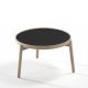 Table basse Ø  60 x h 37 VAN Kendo, hêtre naturel et céramique noire