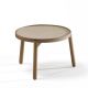 Table basse Ø  60 x h 37 VAN Kendo, noyer naturel et céramique camel