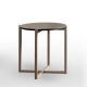 Table d'appoint ronde h 50 LOTTA Kendo, hêtre naturel, plateau laqué taupe